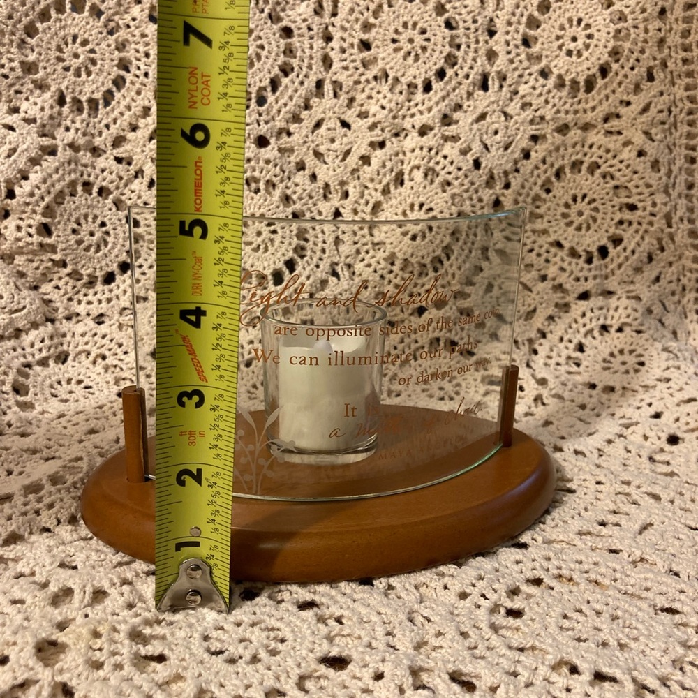 Vintage Hallmark Maya Angelou Quote Candle Tea Light Holder with Electric Candle - Picture 12 of 12